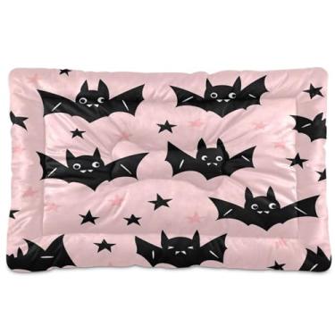 Imagem de Wassud Cama de cachorro de morcegos de desenho animado, camas para cães pequenos, tapete lavável para animais de estimação, cama de gato para dormir, viagens, 45 x 61 cm