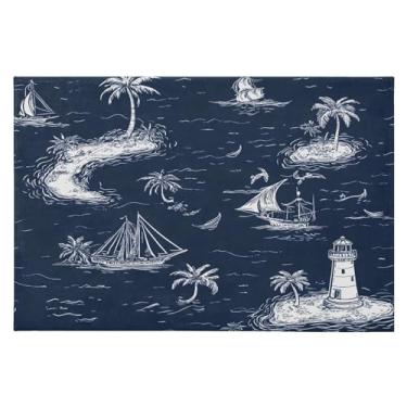 Imagem de Tapete de área 60 x 90 cm macio lavável tapete antiderrapante com suporte de borracha tapetes de área de farol para sala de estar, quarto, decoração de casa