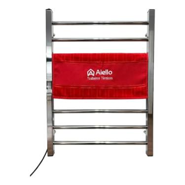 Imagem de Toalheiro Térmico Cromado Duplo Bivolt com 8 Barras para 2 Toalhas de Banho Aquecimento Rápido (Cromado - Lado Esquerdo)