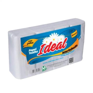 Imagem de Papel Toalha Ideal Branco 1000 Folhas Mayoris