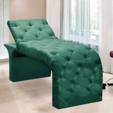 Imagem de Maca Estofada Estética Cílios Regulável Spa Suede Maitê Verde