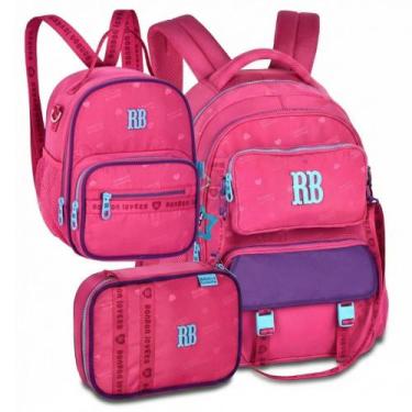 Imagem de Kit Mochila Costas+Estojo+Lancheira Rebecca Bon Bon Escolar - Clio Sty