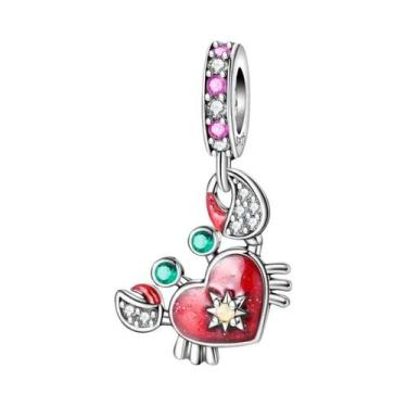 Imagem de Berloques De Prata 925 Com Formato De Golfinho, Caranguejo, Barco E Pr