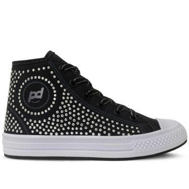 Imagem de Tênis Cano Alto Infantil Menina 23ao34 Casual Brilho 11.135-Feminino