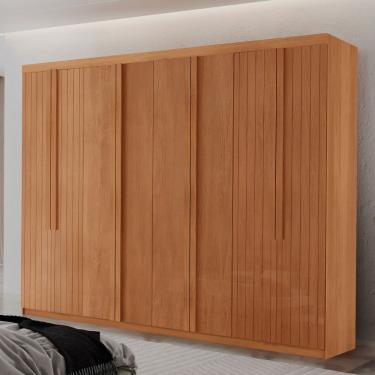 Imagem de Guarda Roupa Casal Pollo Mdf Com 8 Portas 4 Gavetas Moderna Naturalle