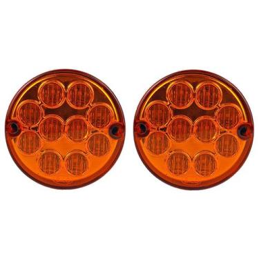 Imagem de KIT 2 Lanterna Traseira Ônibus Caminhão 96mm 10 Led AM - SILO