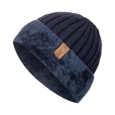 Imagem de Gorro De Inverno Unissex Grosso E Quente Com Forro De Pelúcia Para Hom
