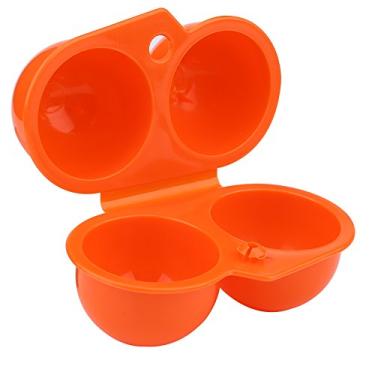 Imagem de caixa de plástico portátil para transporte de acampamento,Caixa de armazenamento de ovos com 2 ovos, caixa de ovos ao ar livre para caminhadas domésticas, acampamento ao ar livre, viagens(Orange)