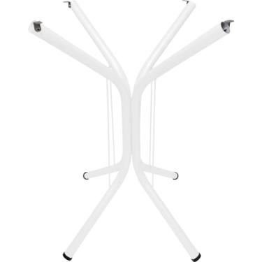 Imagem de Pé Base Isa 75cm Mesa Cozinha Jantar Madeira Granito Marmore Quadrado ou Redondo (Branco)