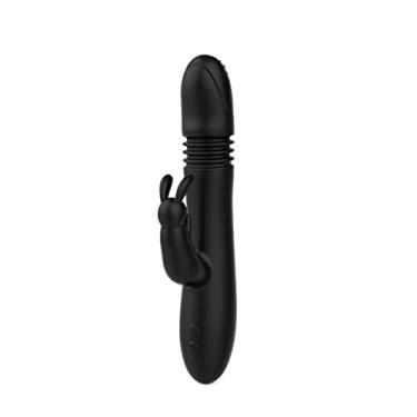 Imagem de Vibrador Feminino Estimulador Sexual Clitóris e Ponto G Masturbação Aquecimento Telescópico 19 Frequências Sexuais (Preto)