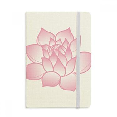 Imagem de Caderno de flor flor flor de lótus padrão rosa oficial de tecido capa dura diário clássico