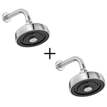 Imagem de Kit 2 Chuveiros Acqua Plus Curvo 1990 C Std Cromado - Deca