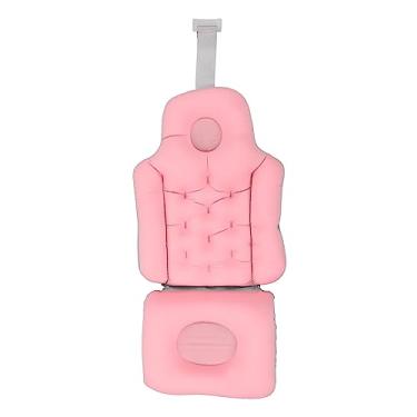 Imagem de Almofada de Banheira Almofada de Encosto de Cabeça Removível Almofada de Banheiro Macia de Secagem Rápida (Rosa)