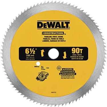 Imagem de DEWALT Lâmina de serra circular, 16 cm, 90 dentes, corte de vinil (DW9153)