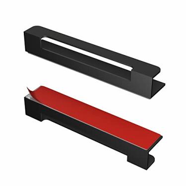 Imagem de Maçaneta autoadesiva HRX com borda para porta – fácil de instalar, fácil de instalar, descasque e cole em vidro, madeira, metal, plástico – Maçaneta de portas deslizantes para frentes de cozinha, gavetas e painéis de cômoda – 2 unidades