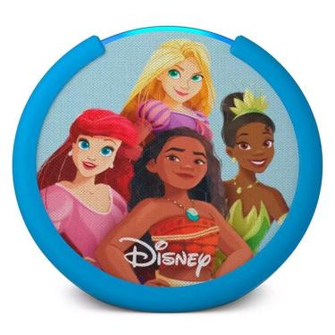 Imagem de Amazon Echo Pop Kids Disney Princess Alexa 1ª Geração 2023 - Azul