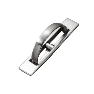 Imagem de Maçanetas de porta em liga de zinco embutida, tampa de piso, maçaneta de armário, preto, prata, hardware de maçaneta de móveis, prata