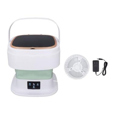 Imagem de Mini Lavadora de Roupa 11,5L Com 3 Modos de Temporizador de Limpeza para Roupa íntima Máquina de Lavar Portátil Mini Lavadora Dobrável Com Mangueira de Drenagem (Plugue dos EUA)