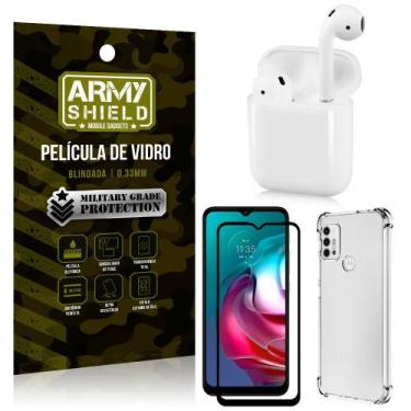 Imagem de Fone Bluetooth LY-122 Moto G30 + Capinha Anti Impacto + Película 3D - 
