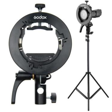 Imagem de Suporte Para Flash Godox S2 Encaixe Bowens Com Tripé 2m Para V1 Ad200 