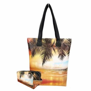 Imagem de Bolsa Feminina e Necessaire Pôr do Sol Magicc Bolsas
