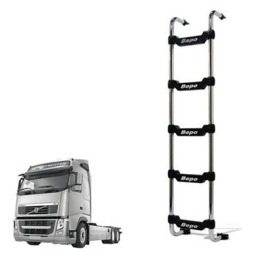 Imagem de Escada Traseira Volvo NH/FH Cabine alta (C/ Tubo Aço Crom.) - Bepo