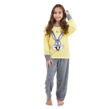 Imagem de Pijama Longo Infantil Menina Personagem Inverno Manga Longa - Prikéta 