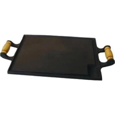 Imagem de Chapa Bifeteira Ferro Fundido Lisa 25x35 Fogão Churrasqueira - RIG, Pr