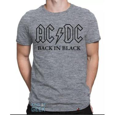Imagem de Camiseta Ac Dc Back In Black Camisa Banda Rock Heavy Metal - KING OF G