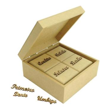Imagem de 3 Kit Caixa Maternidade com Dobradiça 17x17x8 Mdf Madeira - ATACADÃO D
