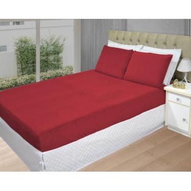 Imagem de Jogo lençol mantinha queen 3 peças  + Manta microfibra 1 peça - mayra 