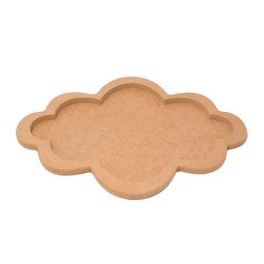 Imagem de Bandeja Nuvem Festa Decoração M 30x22x2 Kit 3un Madeira Mdf - ATACADÃO