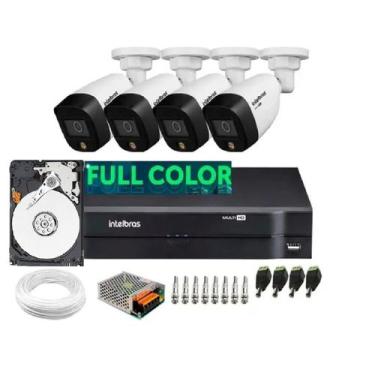 Imagem de Kit Intelbras 4 Cameras 1220b Full Color Dvr 4ch C/Hd 1 TB
