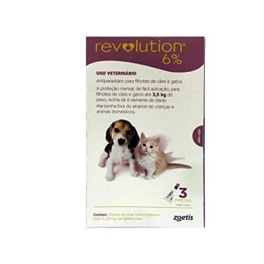 Imagem de Antipulgas e carrapatos Revolution 6% para Cães e Gatos até 2,5 kg - Zoetis