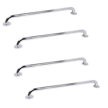 Imagem de Barra de Apoio 70cm Inox Kit 4 Unidades Suporte Gestante Idoso Criança