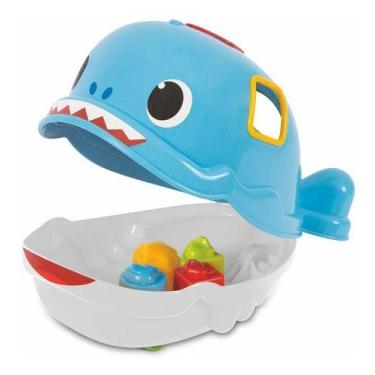 Imagem de Bebê Jack Tubarão Baby Shark Montar Didatico - Mercotoys, Azul