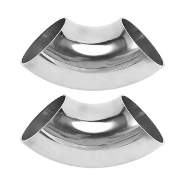 Imagem de Motoforti 2 peças 90 graus curva mandril cotovelo tubo de escape modificado carro tubulação tubulação 3,16 cm espessura OD 1,5 mm/16GA 32x85x1,5 mm SS316 aço inoxidável 2 peças