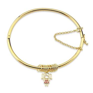 Imagem de Bracelete Menina e Elos Folheado a Ouro 18k - Maise Joias, P