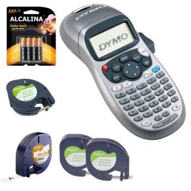 Imagem de Rotulador Letratag Lt100h PRATA 4 Pilha 3 Fita+1 para Tecido - DYMO