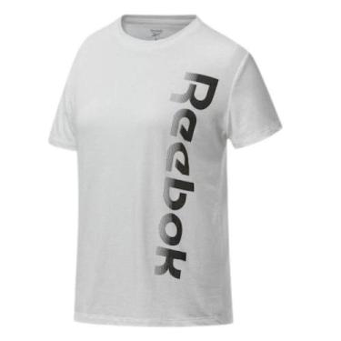 Imagem de Camiseta feminina Reebok Basic Graphic FU2210, Branco, P