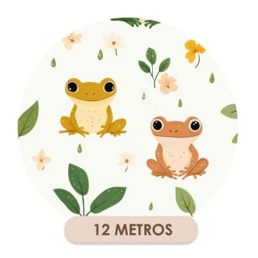 Imagem de Papel De Parede Adesivo Lavável Jardim Sapinhos  - Bazar dos Quadros, 