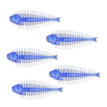 Imagem de Dynwave 5 peças Kit de iscas de pesca macia Lures artificiais Lues LAKEIROUROUROUR AO ALGULAÇÃO VIVIDONGLER VIDLENTE PARTIMENTO ACESSÓRIOS, Roxo