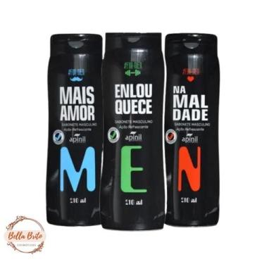 Imagem de Kit 3 sabonetes liquidos masculino refrescante uso diario - APINIL