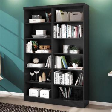 Imagem de Kit 02 Livreiros Springs Preto Fosco - CasaH