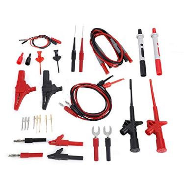 Imagem de Moldagem por Injeção Fio de Teste de Plugue Banana de Segurança de 4 Mm Fio de Comprimento de 100 Cm Conjunto de Cabo Multímetro Digital Universal Com Alta Sensibilidade e