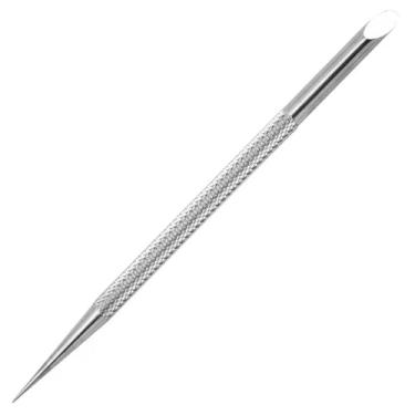 Imagem de Tesoura de cutícula extrafina, aparador de cutículas para pedicure, manicure, lâmina curva, ponta precisa, kit de cuidados com as unhas, ferramentas para arte em unhas, prata