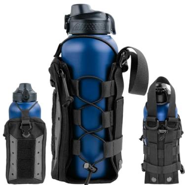 Imagem de WICKTICK Molle Bolsa com suporte para garrafa de água 40, 60, 82, 40, 1,8 g - Bolsa tática multiuso para garrafa de combustível, tamanho ajustável para atividades ao ar livre, adaptada para