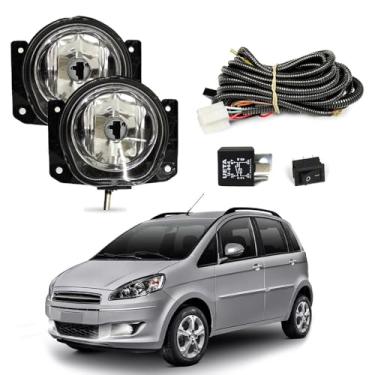Imagem de Kit Farol de Milha para Idea 2006 a 2016 Completo com Chicote Botão e Relê Auxiliar Neblina