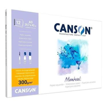 Imagem de Bloco Aquarela Montval 300g A3 c/ 12 Folhas Canson