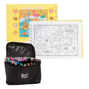 Imagem de Livro de Colorir Adulto Tipo Boobie Goods Com Canetinha - Toys 2u, Ama